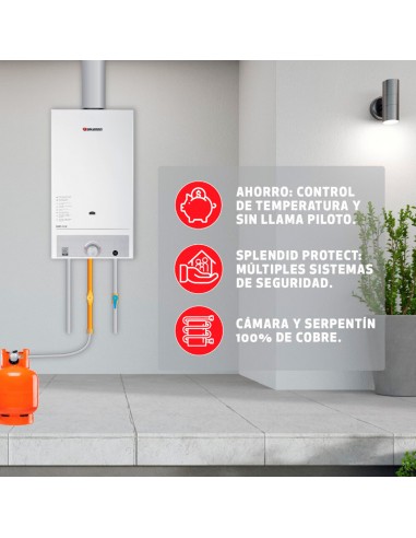 Calefont 13 Litros Tiro Natural Gas...