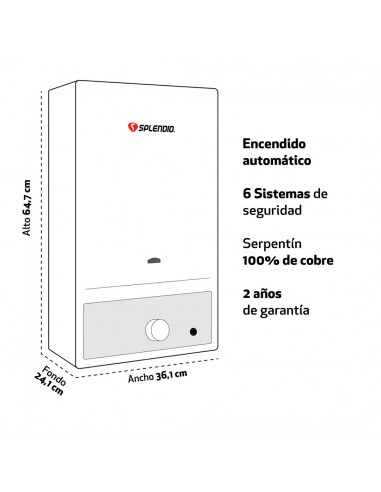 Calefont 13 Litros Tiro Natural Gas...