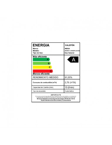Calefont Tiro Forzado 13 Litros Gas...