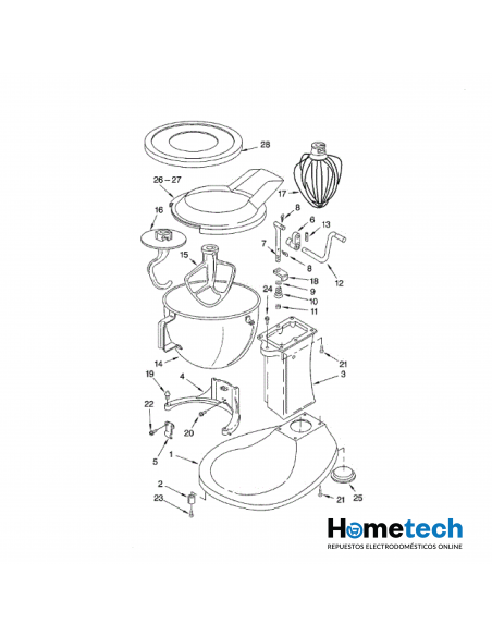 TRAVA RESORTE  BOWL KITCHENAID 3182857