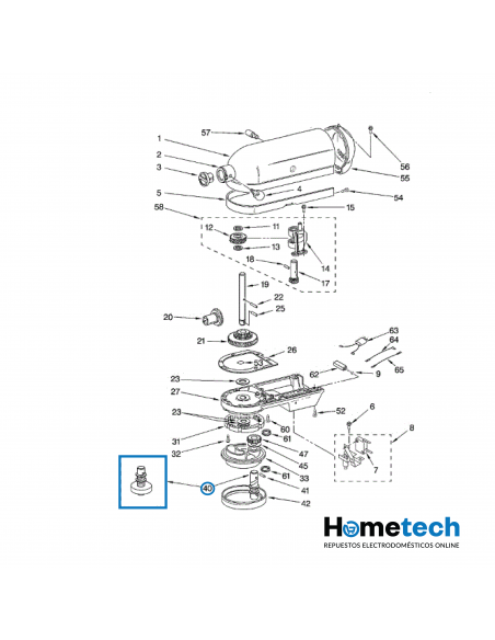 EJE KITCHENAID BATIDOR 3184052
