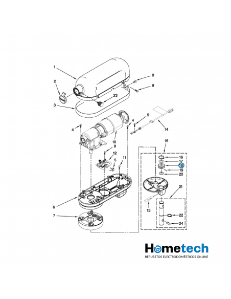 ENGRANAJE KITCHENAID WPW10234643