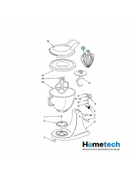 BATIDOR WIRE KITCHENAID 9704309