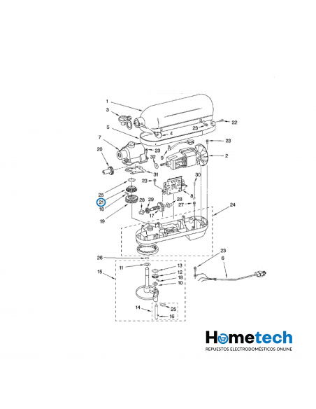 ENGRANAJE KITCHENAID 9703338 PIÑON