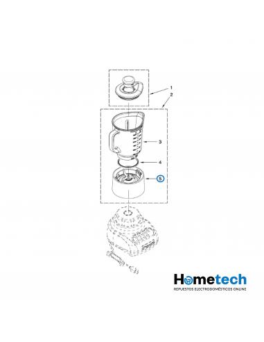 PORTAVASO LICUADORA KITCHENAID BLANCO W10279516
