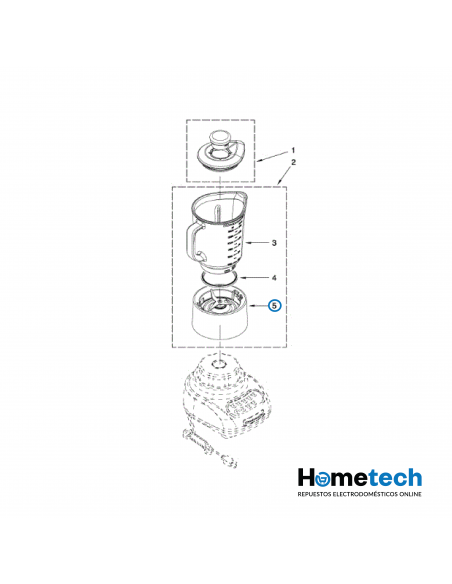 PORTAVASO LICUADORA KITCHENAID BLANCO W10279516