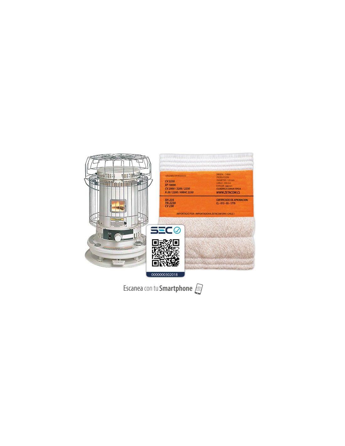 MECHA PARA ESTUFA HEAT MATE HMHC 2230 ZETACOM
