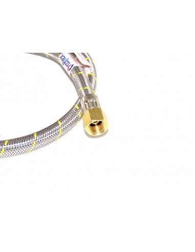 FLEXIBLE ACERO GAS HI 1/2x3/8 IZQ.100CM