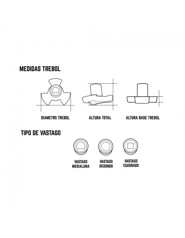 Eje Trébol Para Microondas 32x21x5 mm