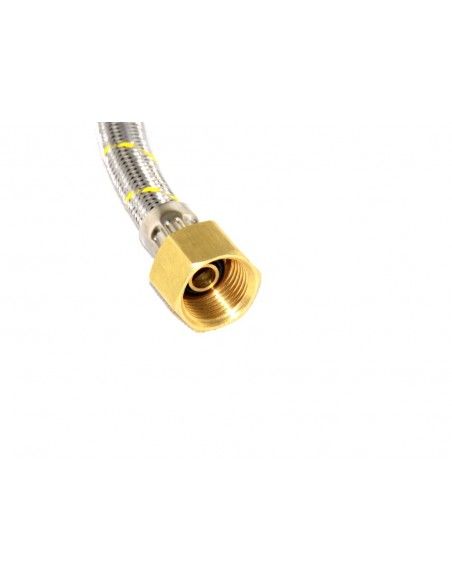 FLEXIBLE ACERO GAS HI1/2x7/8 60CM