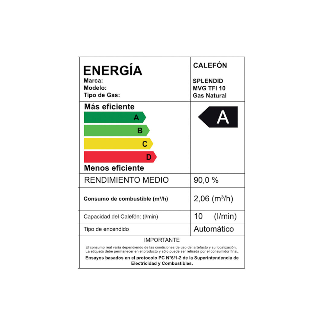 Calefont 10 Litros Tiro Forzado Gas Natural Splendid-5