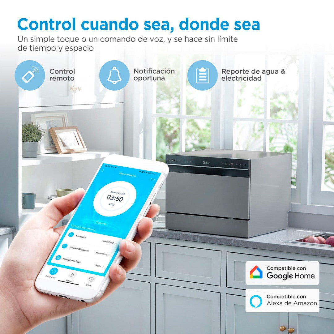 Lavavajillas Wifi Midea Silver 6 Cubiertos Open Box
