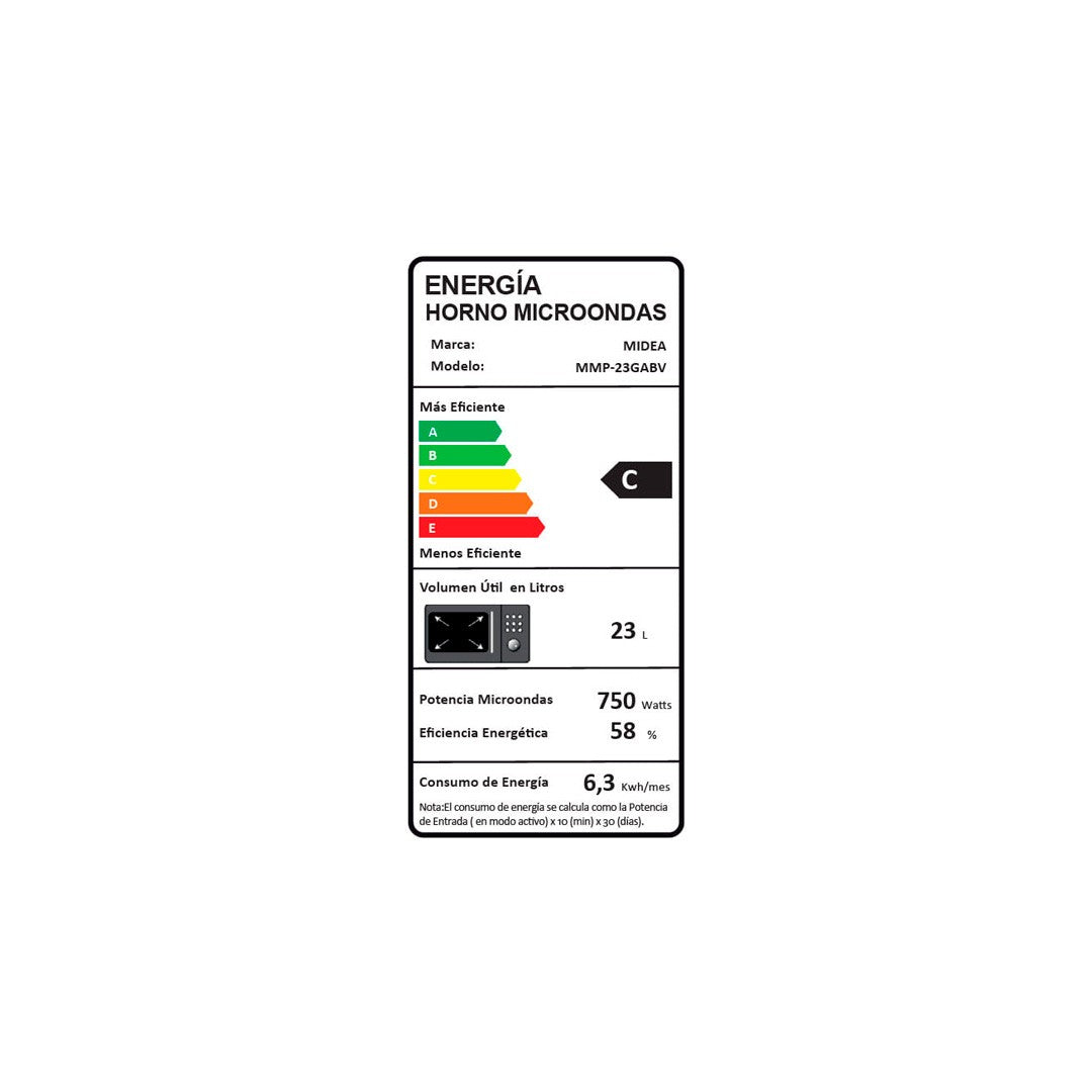Microondas Digital Midea 23 Litros Mmp-23Gabv-1