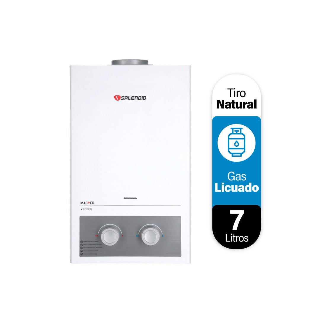 Calefont Gas Licuado Tiro Natural 7 Litros Splendid
