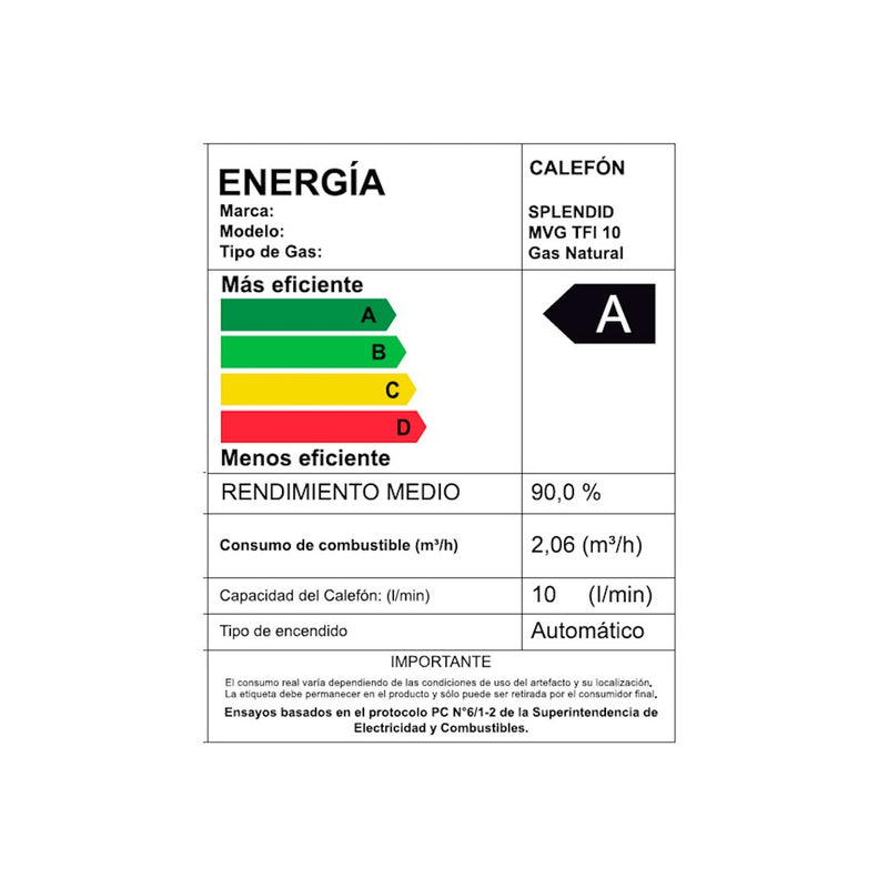 Open Box Calefont 10 Litros Tiro Forzado Gas Natural Splendid-4