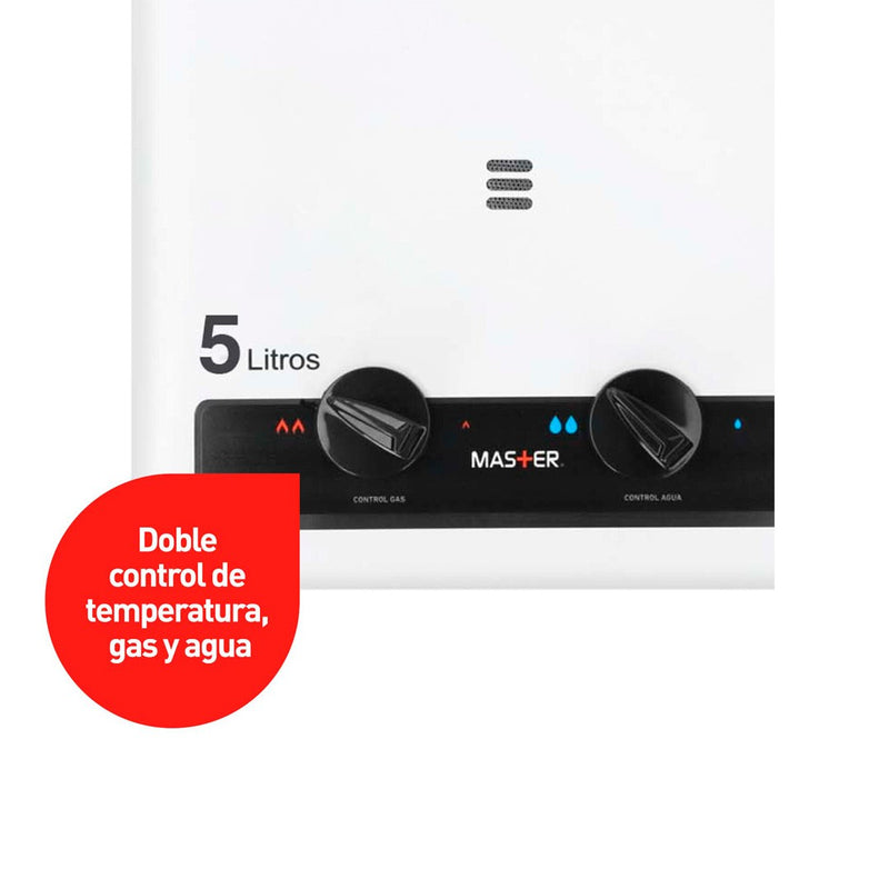 Open Box Calefont 5 Litros Tiro Natural Gas Licuado Splendid-3