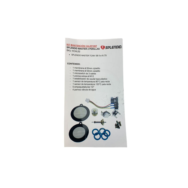 Kit De Mantención Para Calefont Splendid Master 5-8 Litros-3