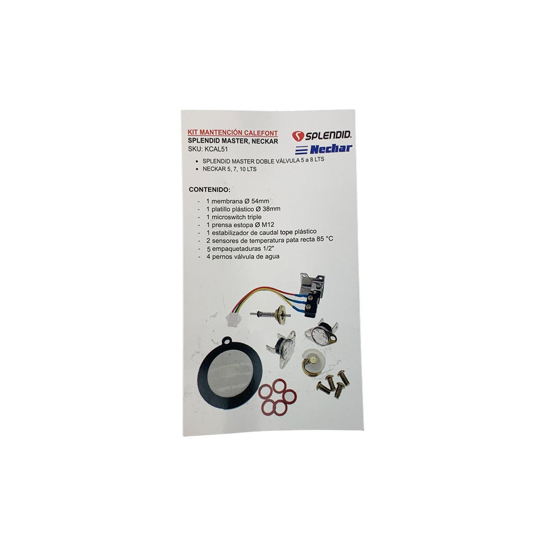 Kit De Mantención Para Calefont Splendid/Neckar 5 A 8 Litros-1