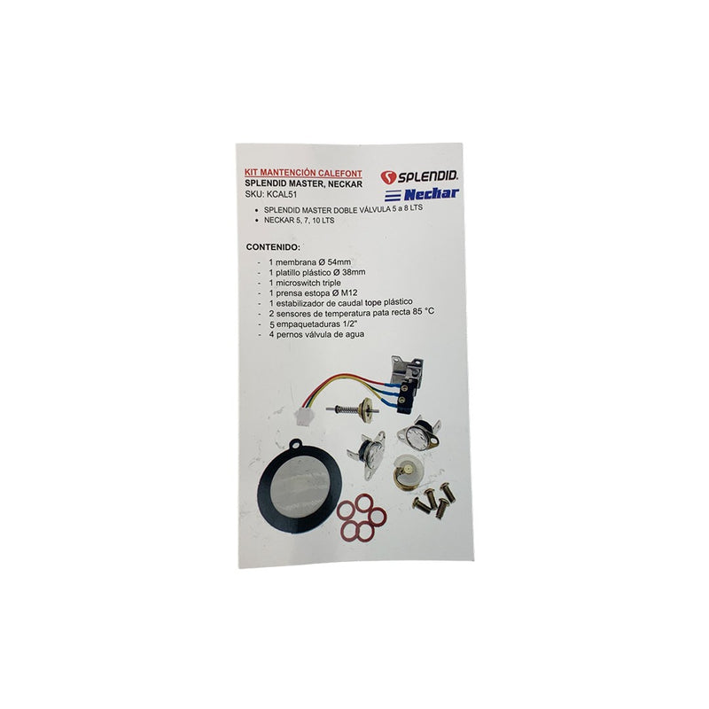 Kit De Mantención Para Calefont Splendid/Neckar 5 A 8 Litros-1