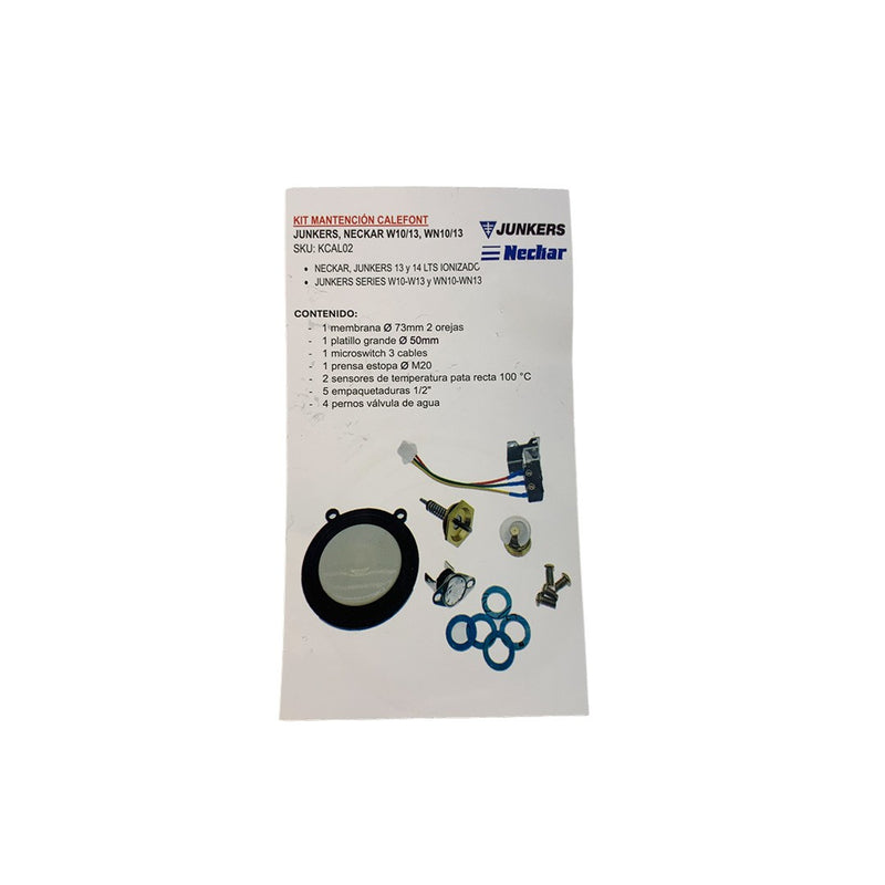 Kit Mantención Calefont Junkers Neckar Wd10-13-3