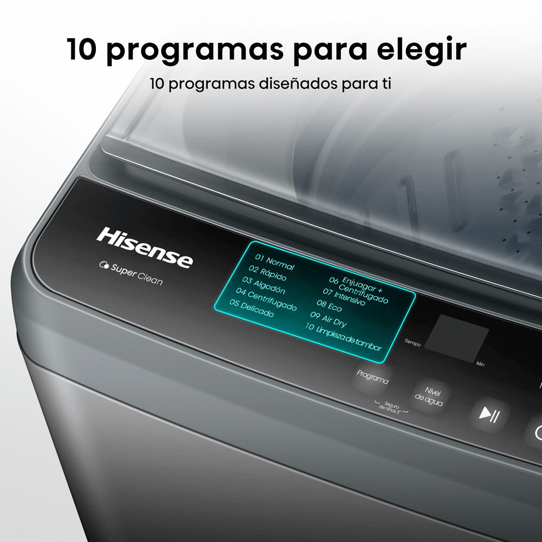 Open Box - Lavadora Carga Superior 10 Kg Hisense Wt1D1030Ut-4