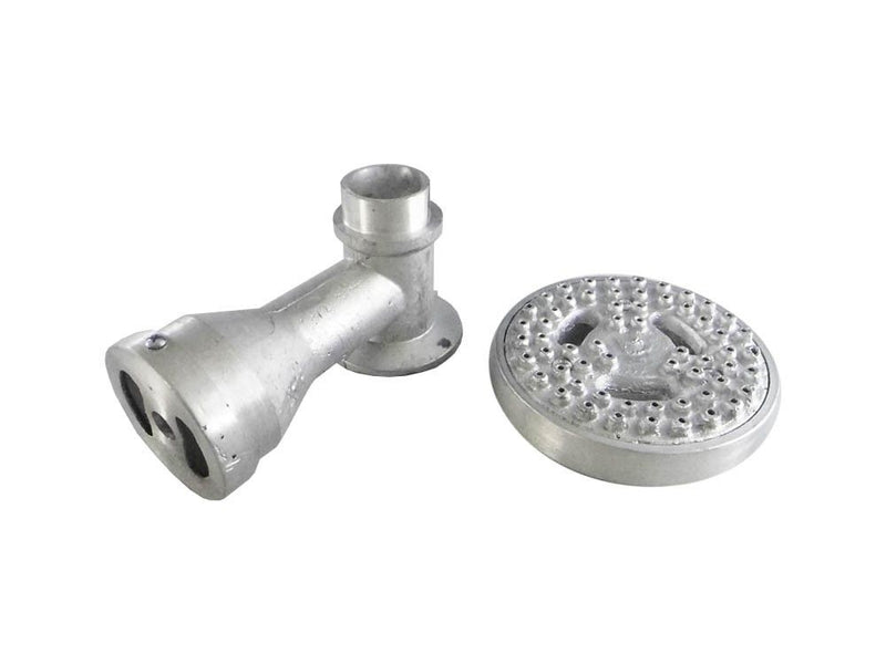 Quemador Fogón Aluminio Rayo 120 Mm Con Codo-3