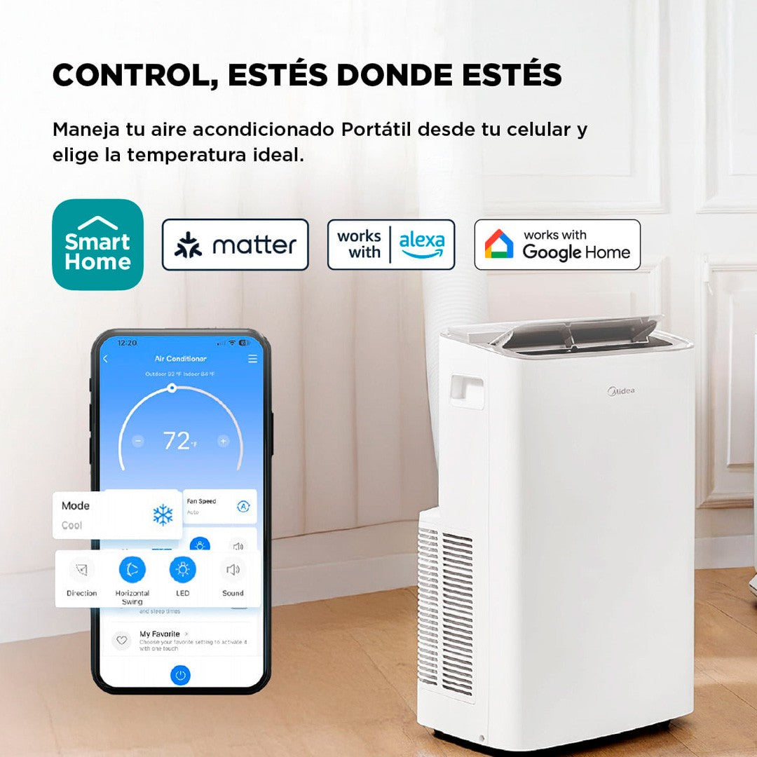 Open Box - Aire Acondicionado Portátil Midea Wifi 12K Btu Frío/Calor
