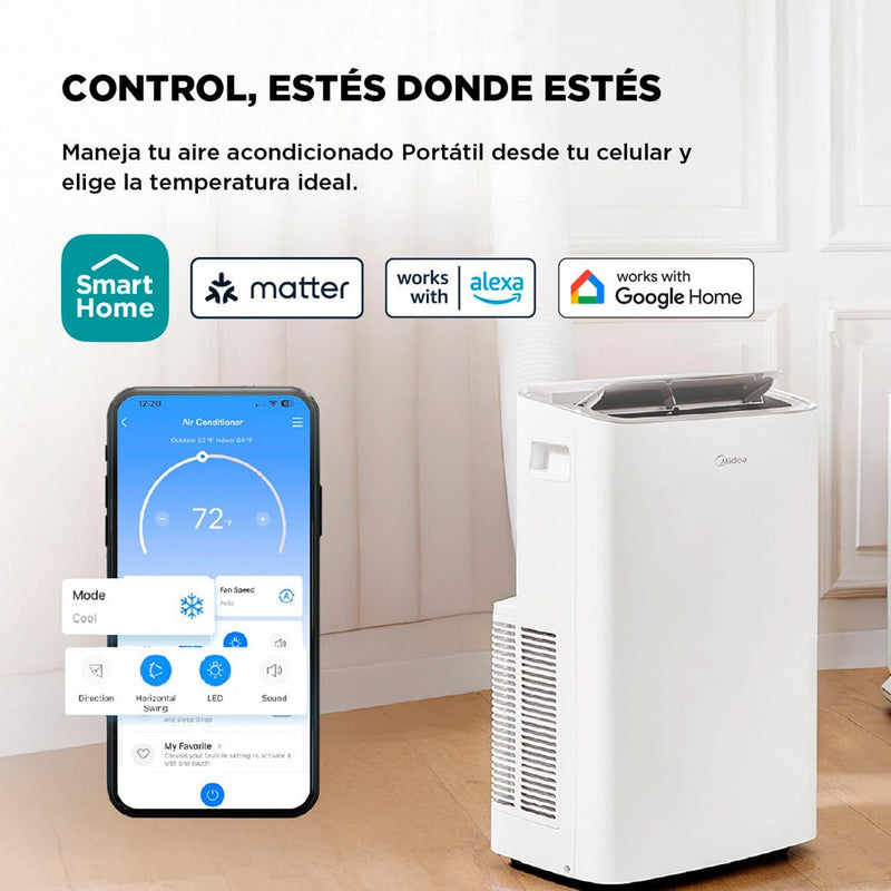 Open Box - Aire Acondicionado Portátil Midea Wifi 12K Btu Frío/Calor-2