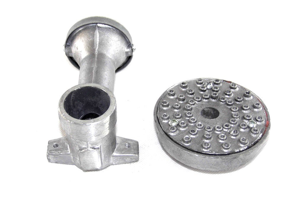Quemador Aluminio Rayo 100 Mm Con Codo