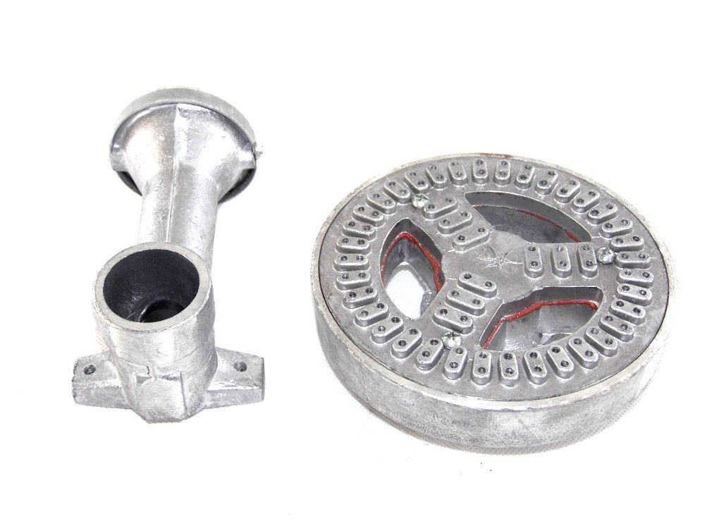 Quemador Aluminio Rayo 150 Mm Con Codo-1