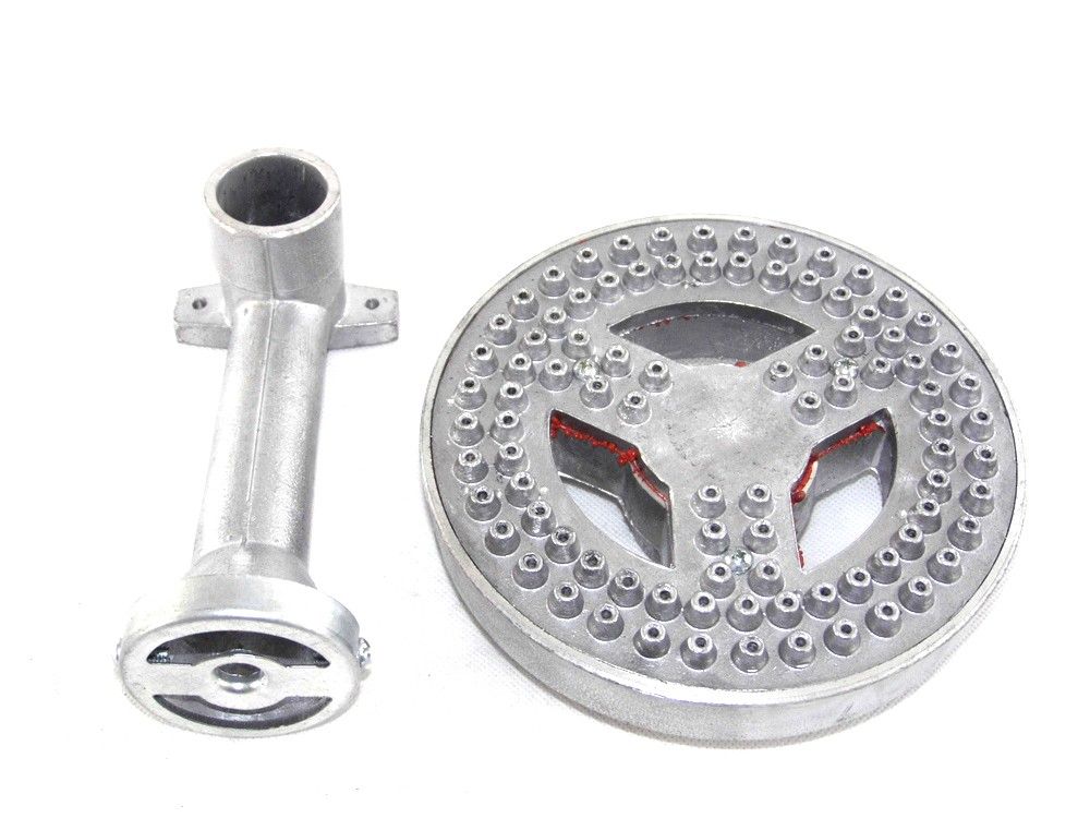 Quemador Fogón Aluminio Rayo 180 Mm Con Codo-4