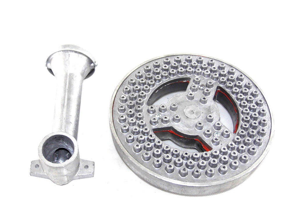 Quemador Aluminio Rayo 210 Mm Con Codo