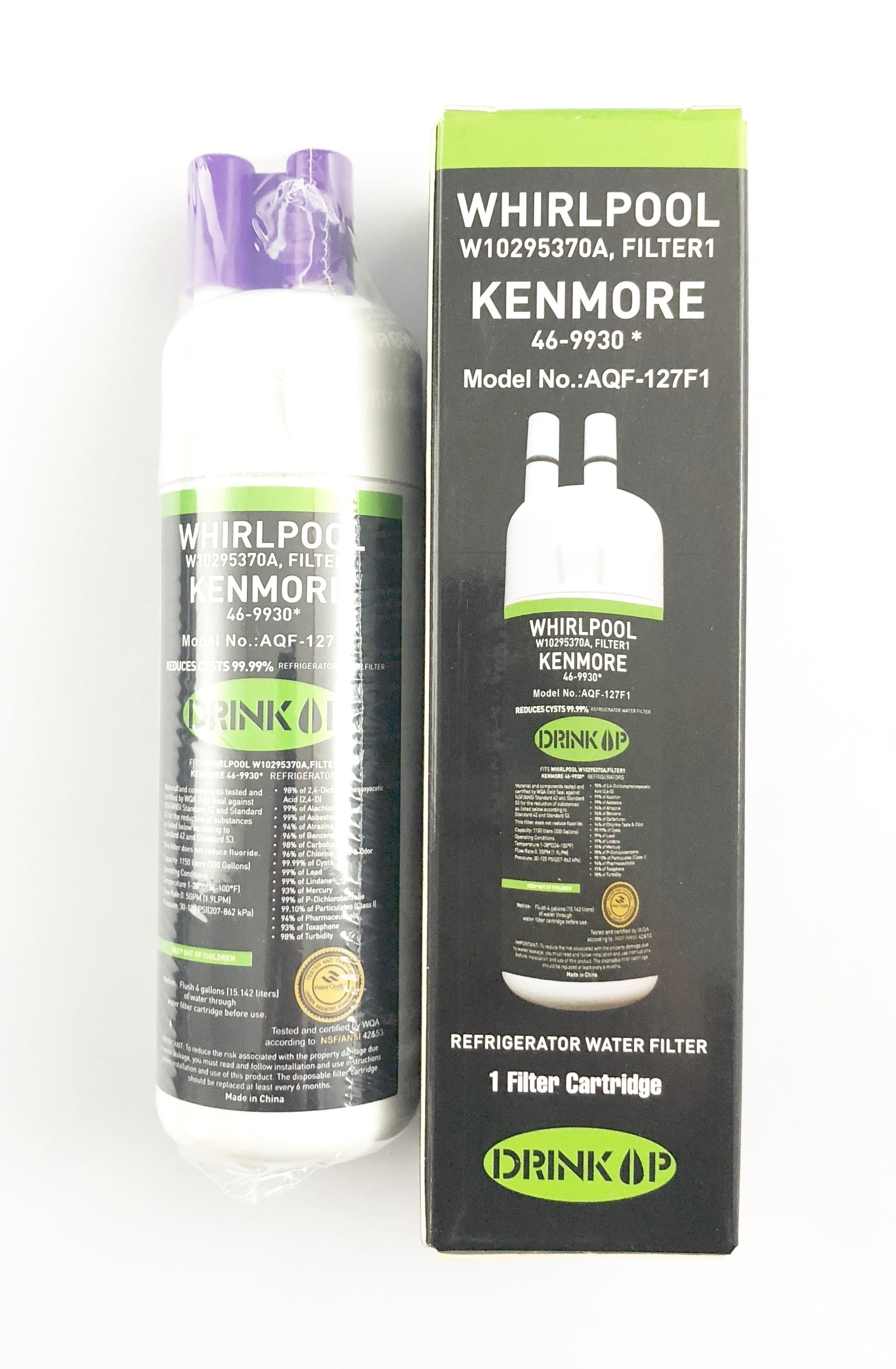 Filtro De Agua Para Whirlpool W10295370A, Every Drop 1, Kenmore 46-9930