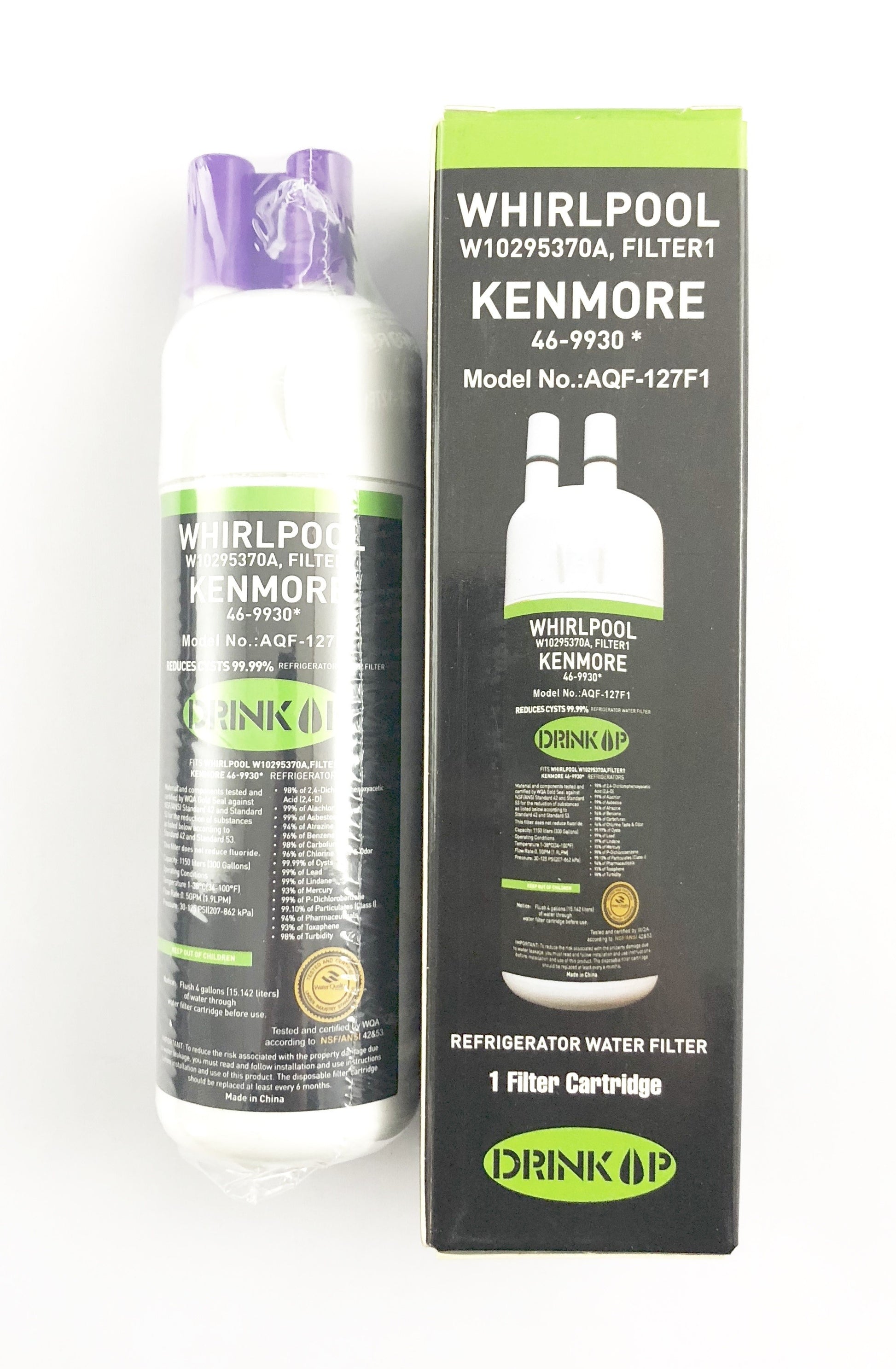 Filtro De Agua Para Whirlpool W10295370A, Every Drop 1, Kenmore 46-9930-1