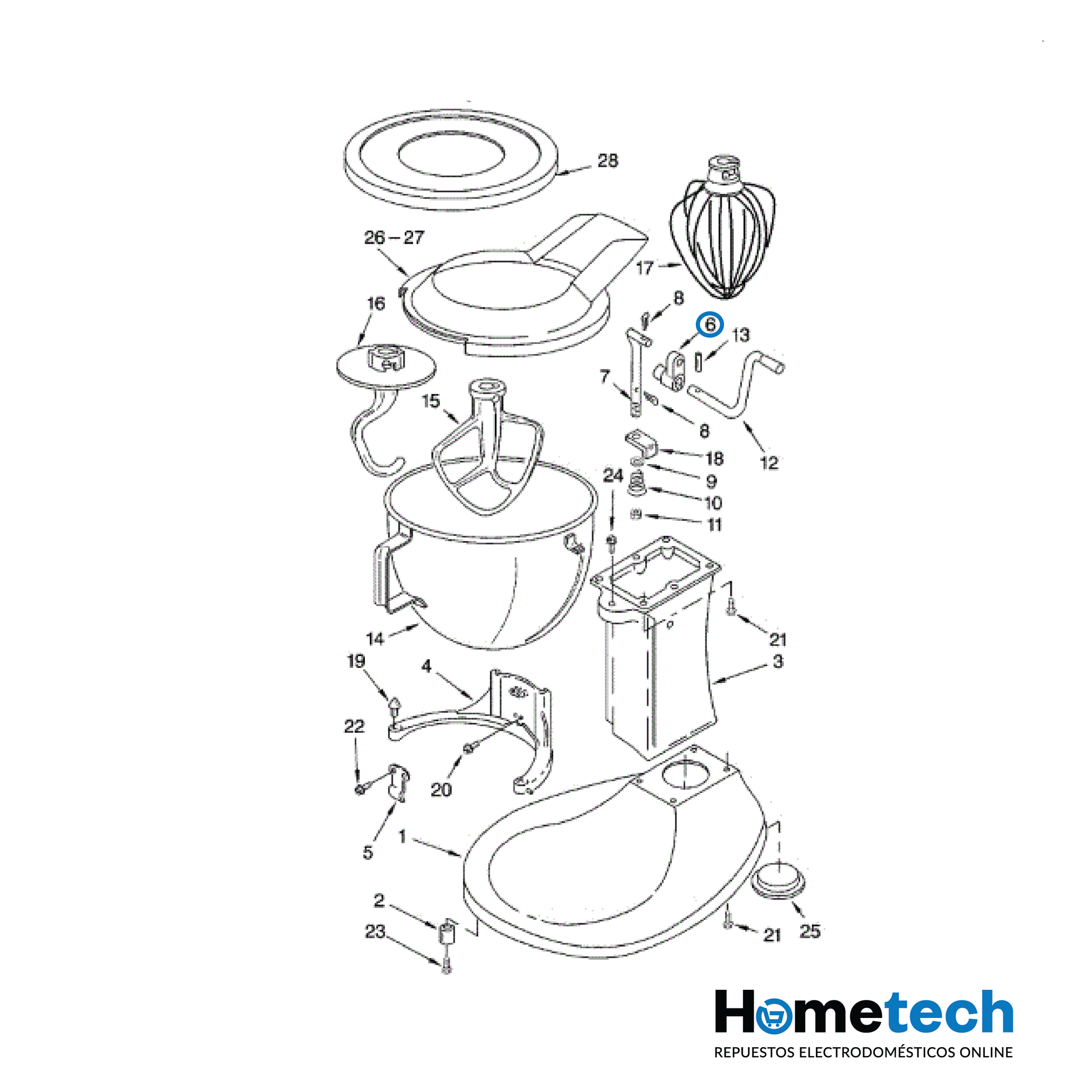 Soporte Elevador Para Batidora Kitchenaid Wp241764 Original-3