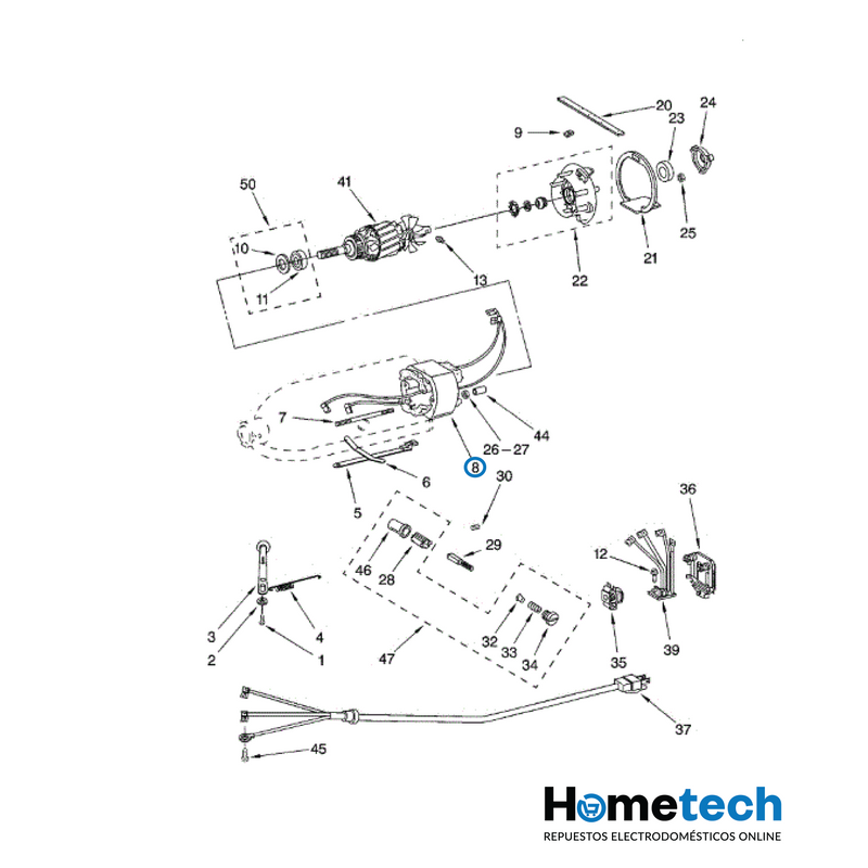 Estator Para Batidora Kitchenaid Wpw10417246 Original-1
