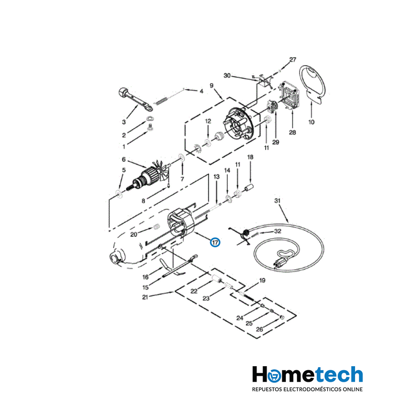 Estator Para Batidora Kitchenaid 110V W10870869 Original-1
