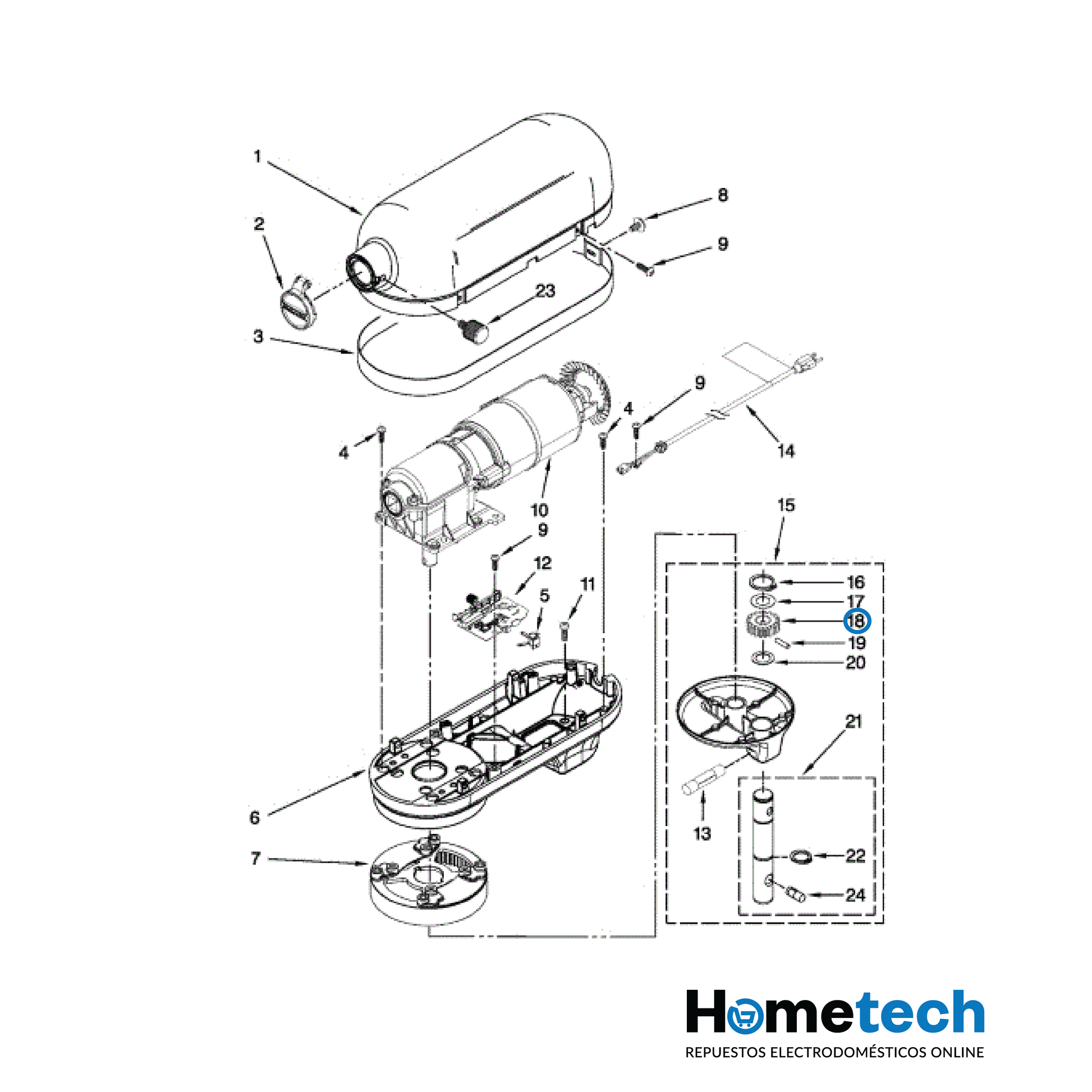 Engranaje Para Batidora Kitchenaid Wpw10234643 Original-4