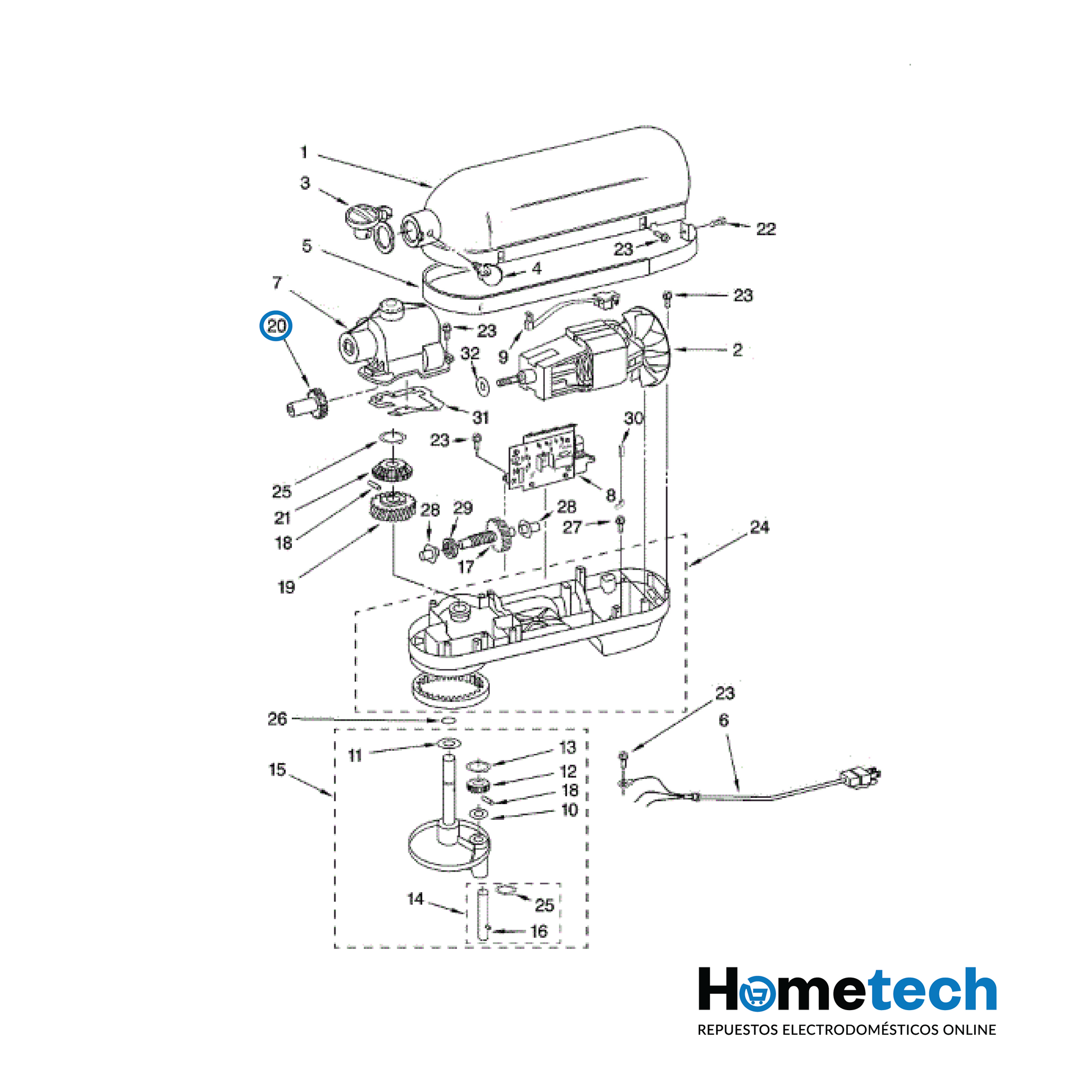 Kit Engranaje Para Batidora Kitchenaid W11192794 Original-1