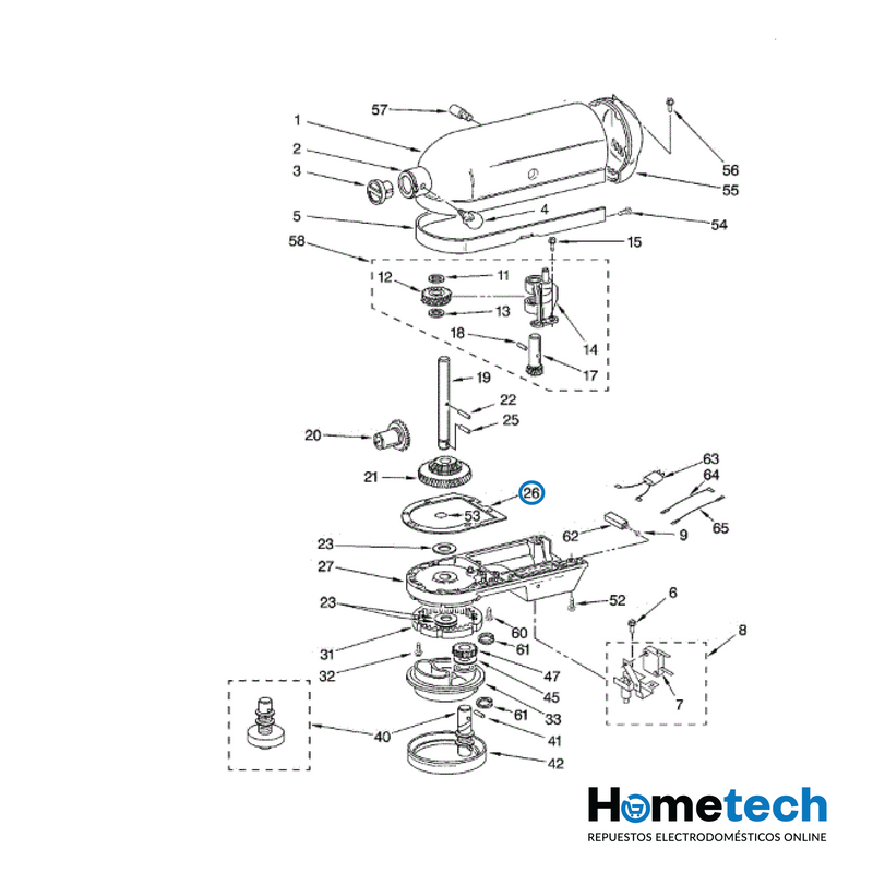 Empaquetadura Para Batidora Kitchenaid 4162324 Original-3