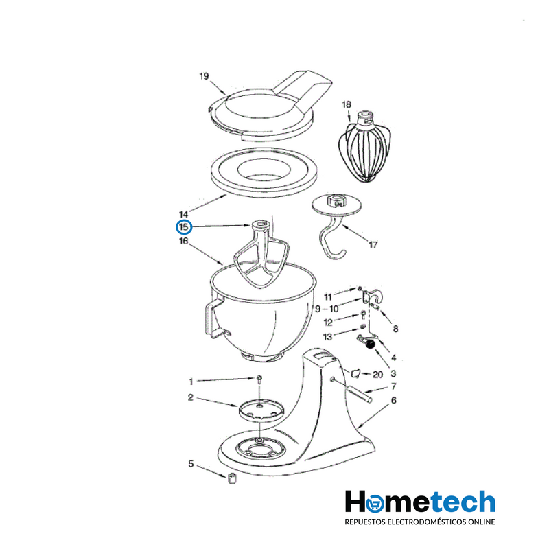 Batidor Para Amasado Kitchenaid W10672617 Original (Ver Modelos)-2