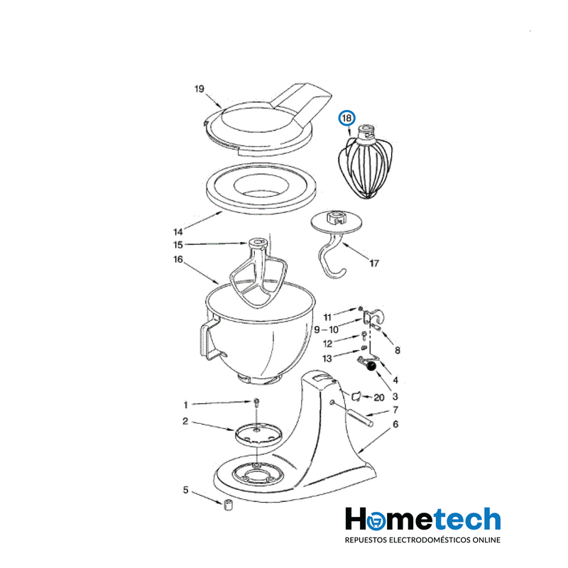 Batidor Alambre Para Kitchenaid 9704309 Original-2
