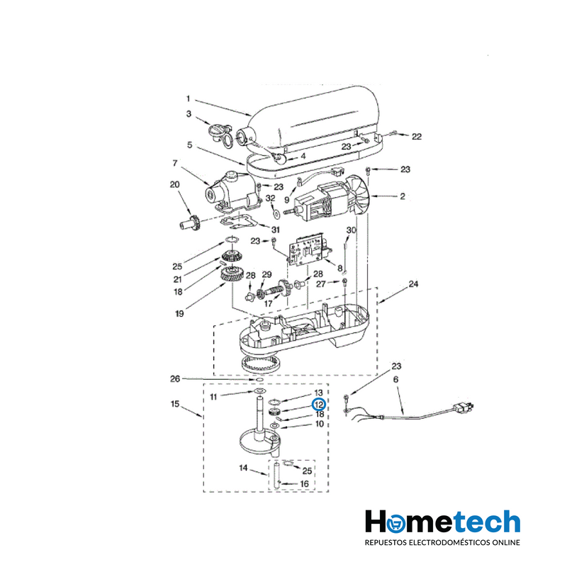 Engranaje Para Batidora Kitchenaid 9707627 Original-4