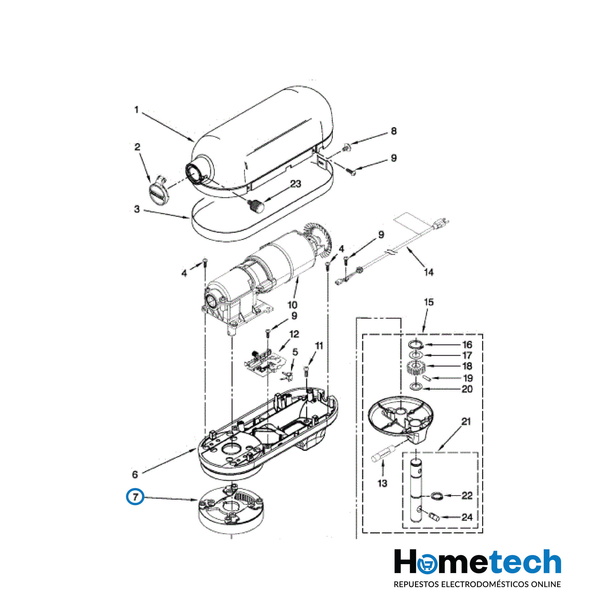 Engranaje Para Batidora Kitchenaid W10234493 Original-2