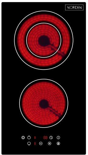 Encimera Norden Vitrocerámica 2 Platos