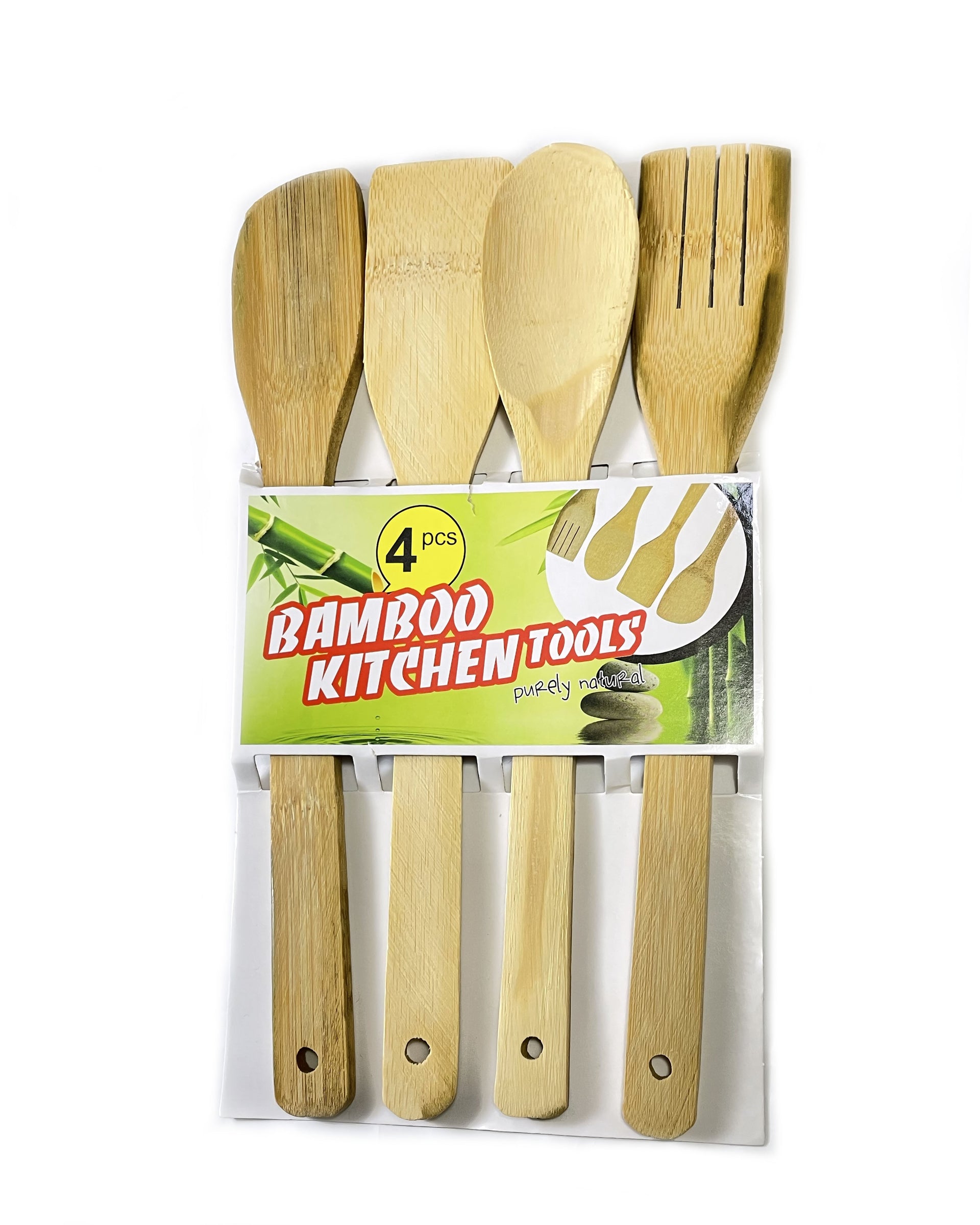 Utensilios De Cocina Bambú 4 Piezas