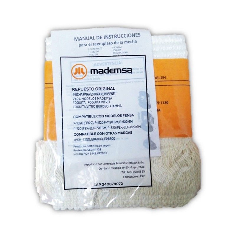 Mecha Para Estufa A Parafina Modelos Fensa/Mademsa