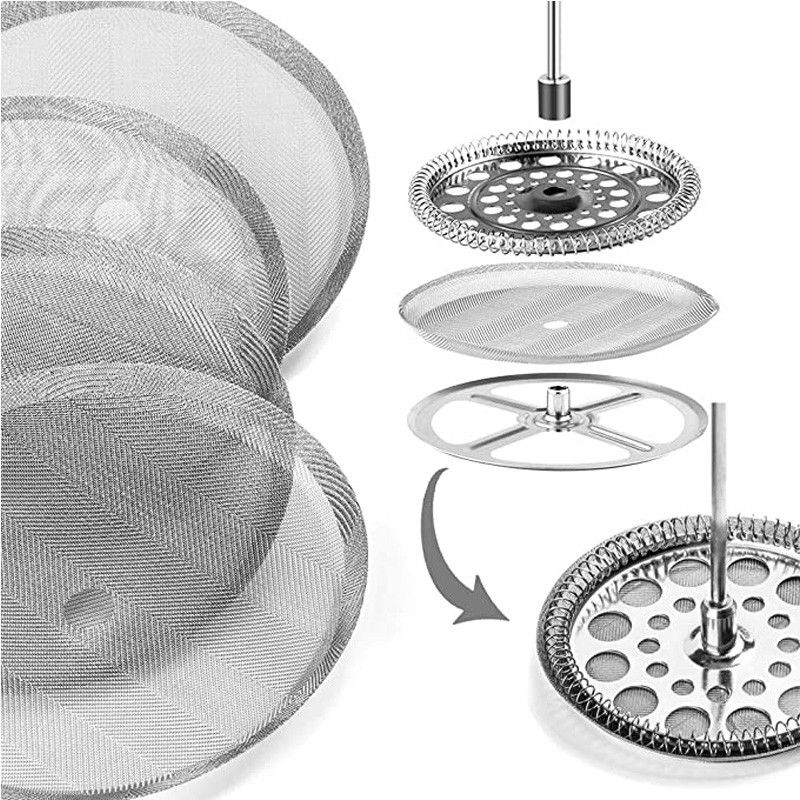 Set 3 Filtros Malla Para Cafetera/Prensa Francesa 70Mm