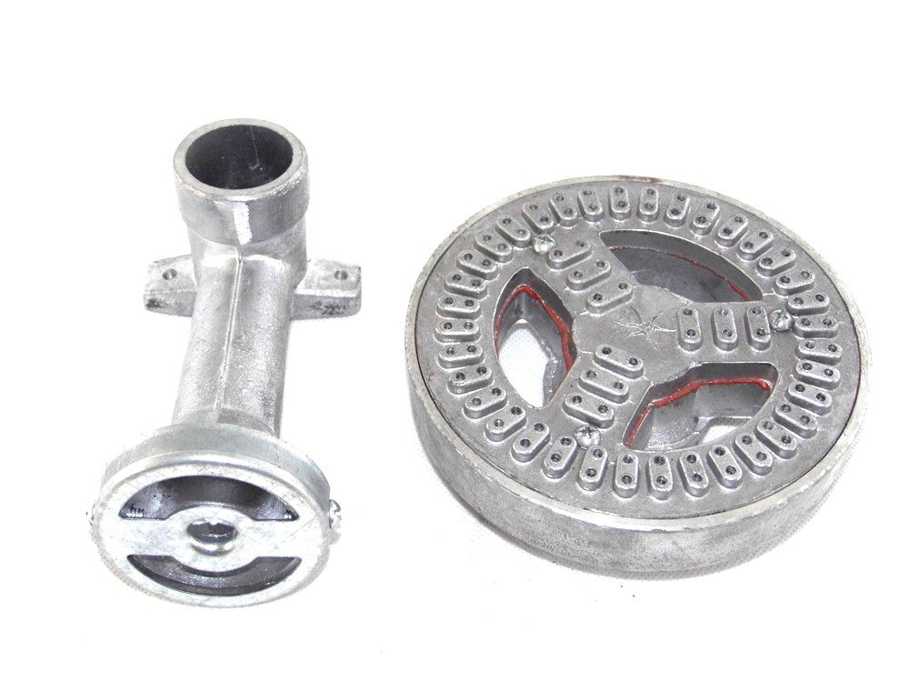 Quemador Aluminio 200 Mm Con Codo-3