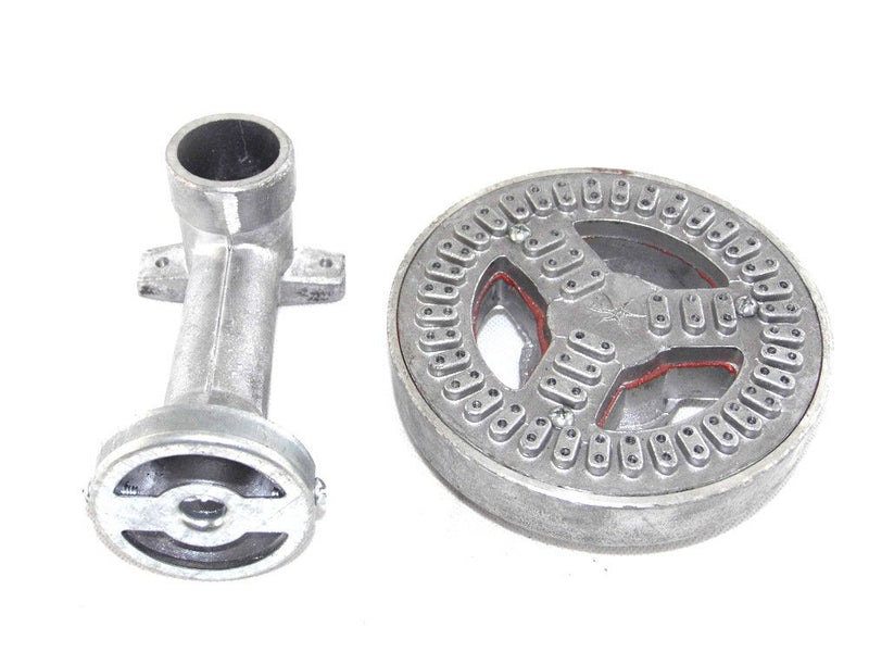 Quemador Aluminio 200 Mm Con Codo-3